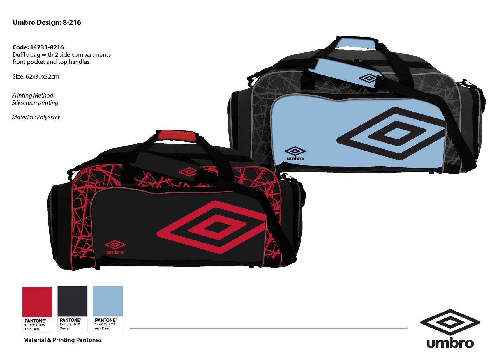 umbro duffle bag