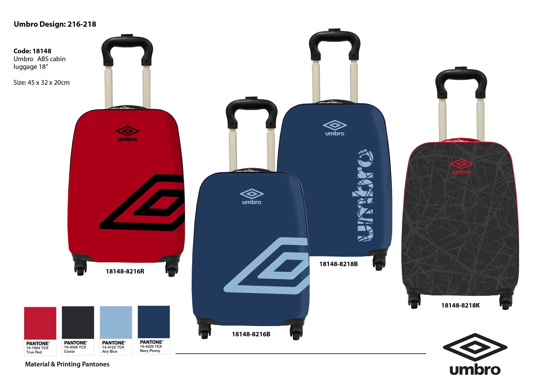 umbro suitcase