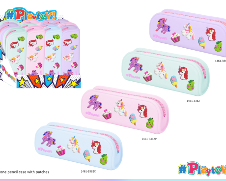 Patches silicone pencil cases